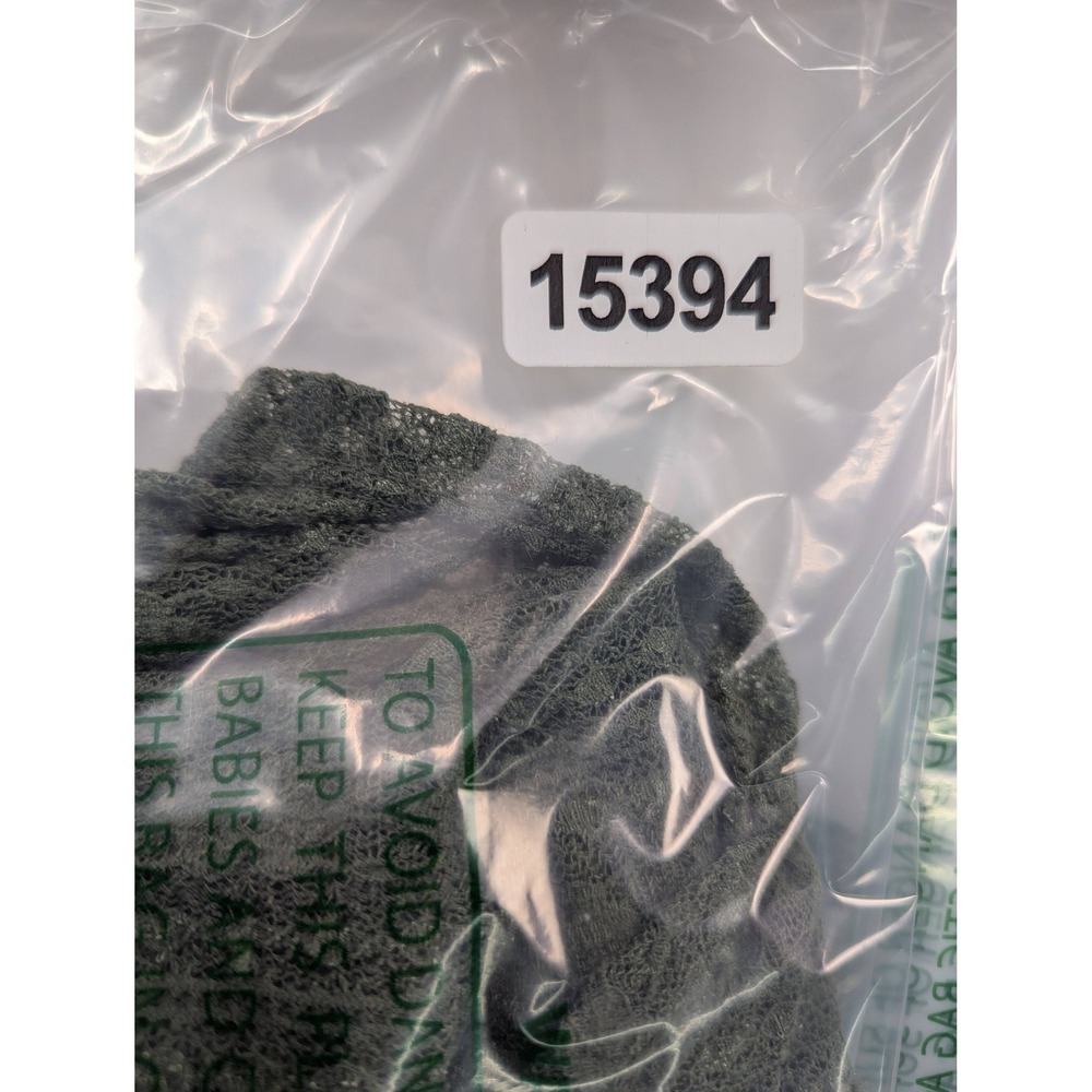 Olive‎ Green Lace Midi Dress Handkerchief Hem Square M 8-10 NoBo Fairy Grunge - Picture 7 of 7